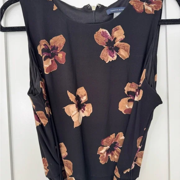Tommy Hilfiger Floral Jumpsuit Career Wear Black - Picture 3 of 6